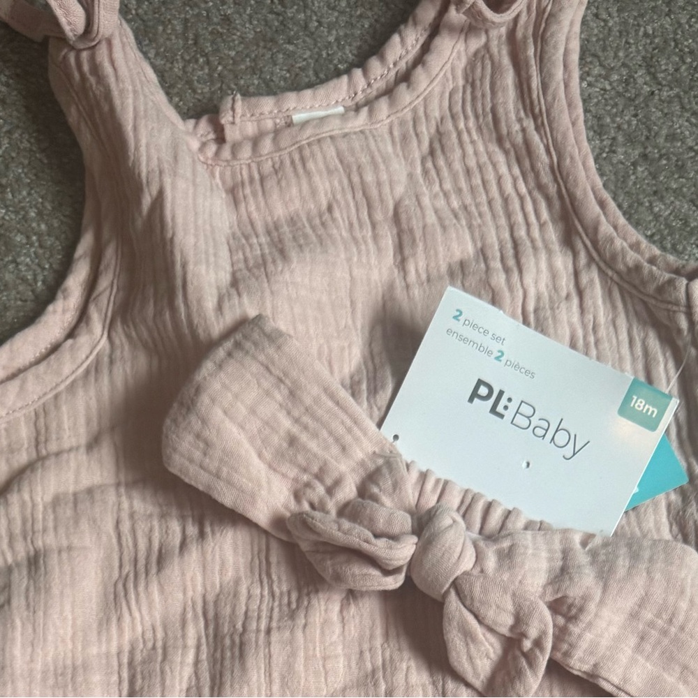 baby romper and matching headpiece